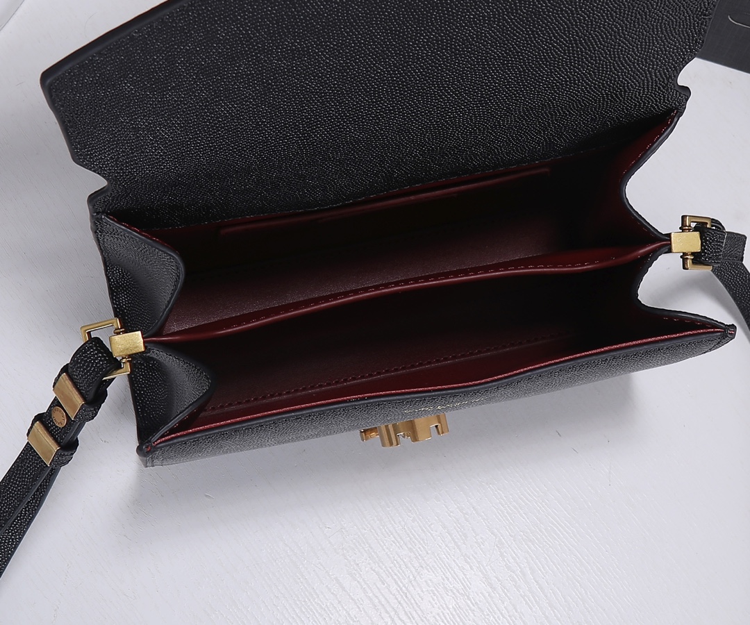 Replica Ysl Cassandra Grain De Poudre Leather Mini Top Handle Bag - Image 5