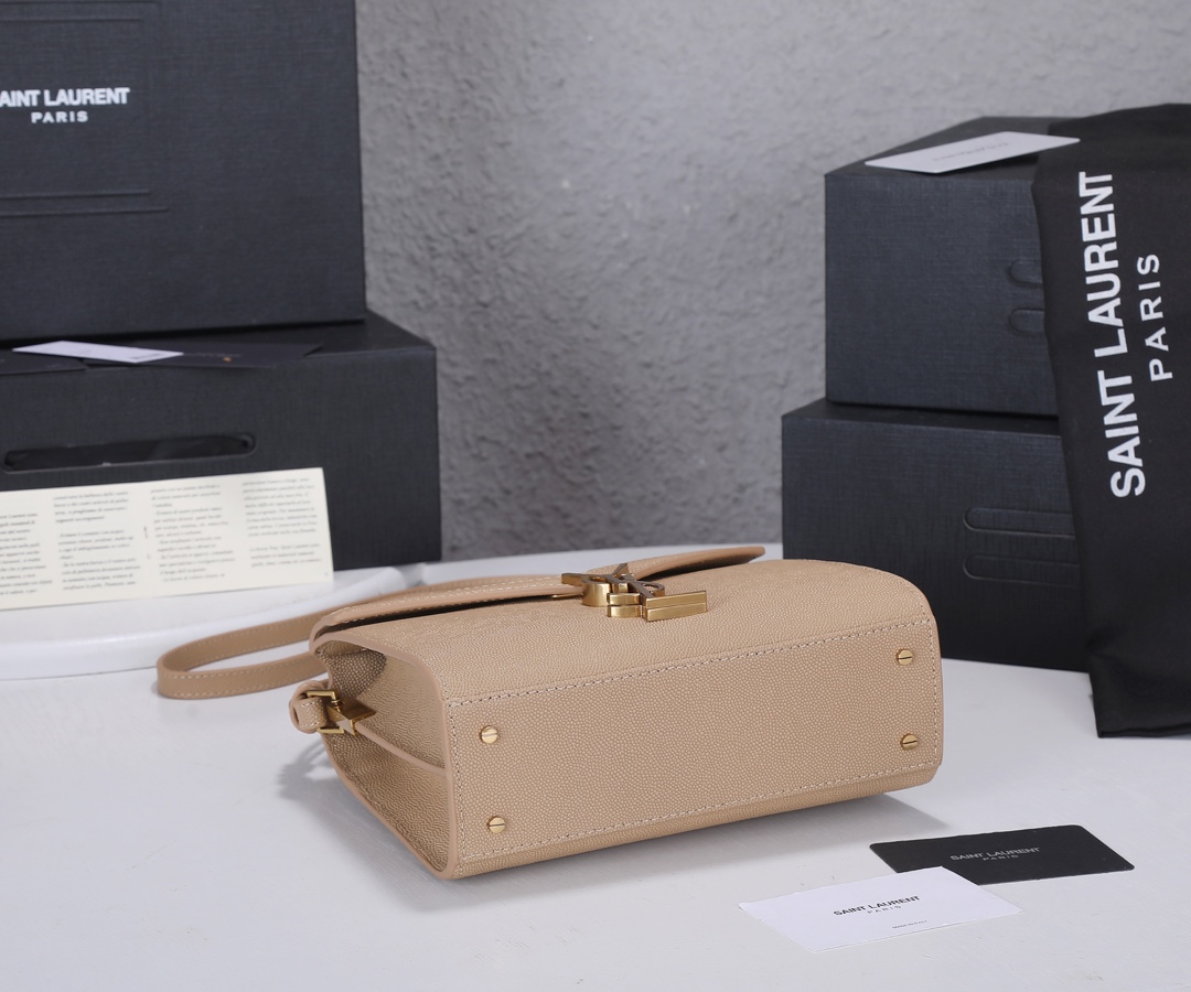 Replica Ysl Cassandra Grain De Poudre Leather Mini Top Handle Bag - Image 8