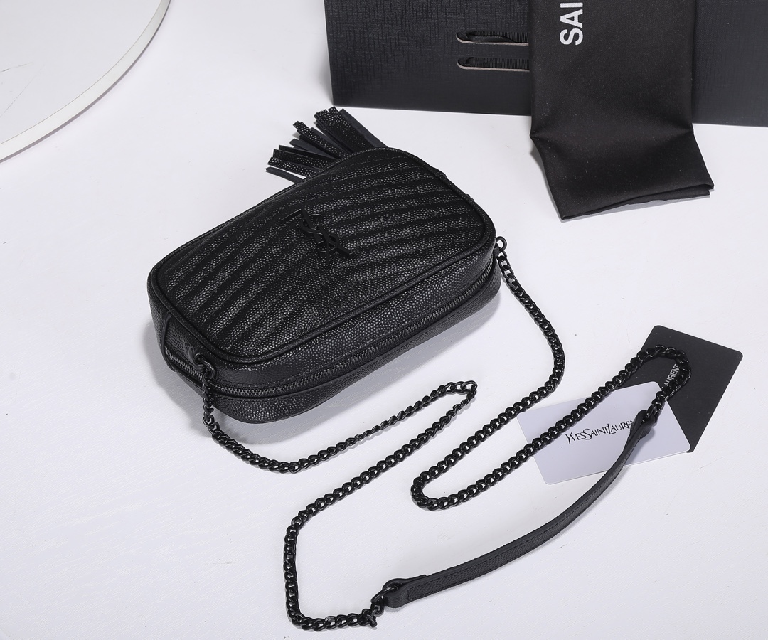 Replica Ysl Lou Mini Bag Black/Silver Hardware - Image 3