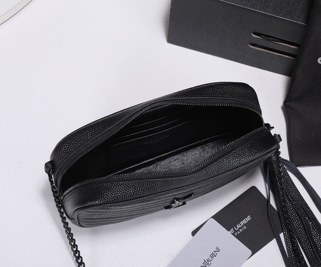 Replica Ysl Lou Mini Bag Black/Silver Hardware - Image 5