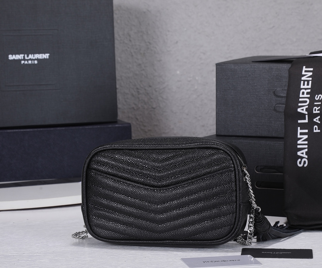 Replica Ysl Lou Mini Bag Black/Silver Hardware - Image 7