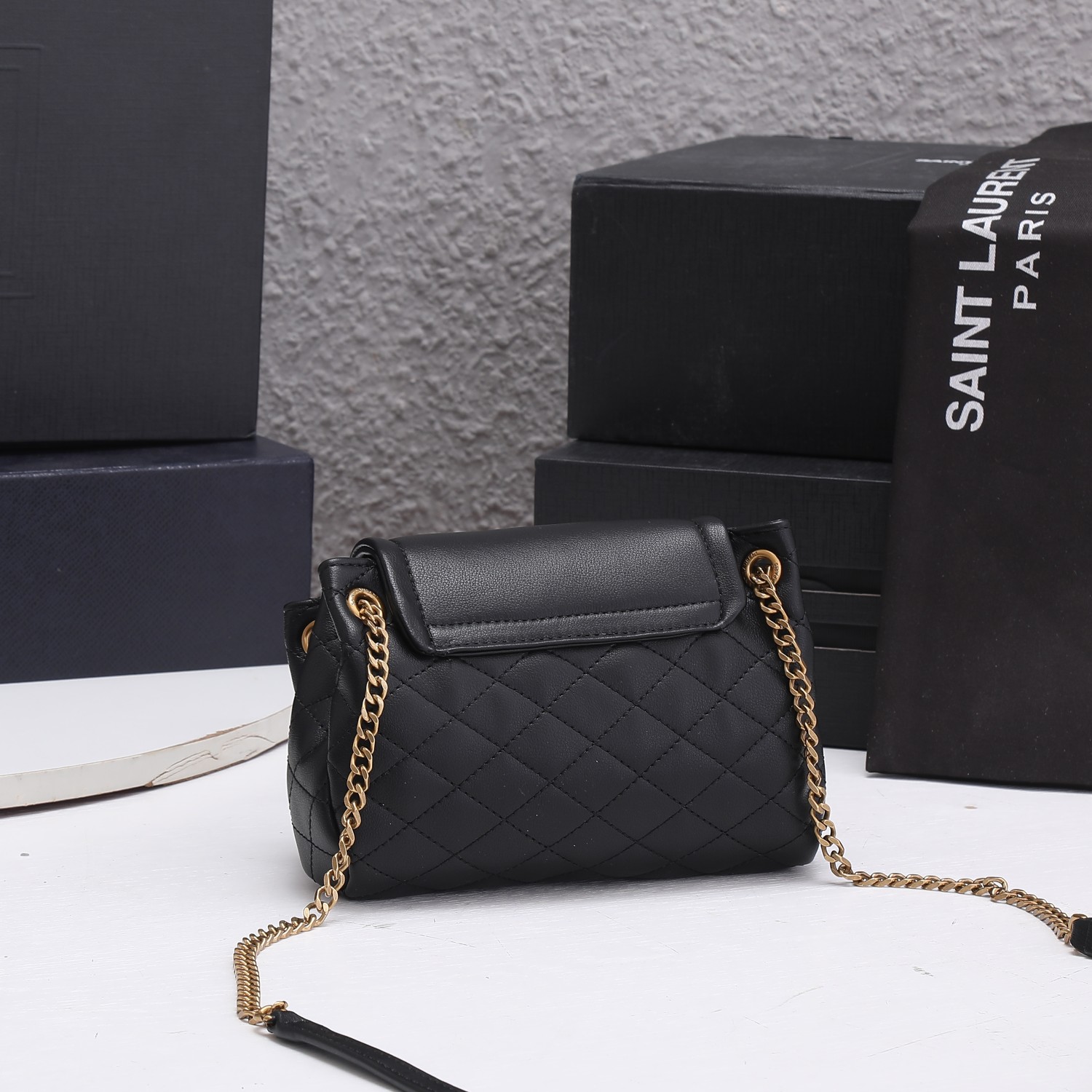 Replica Ysl Mini Nolita Bag In Lambskin- Black/White - Image 5