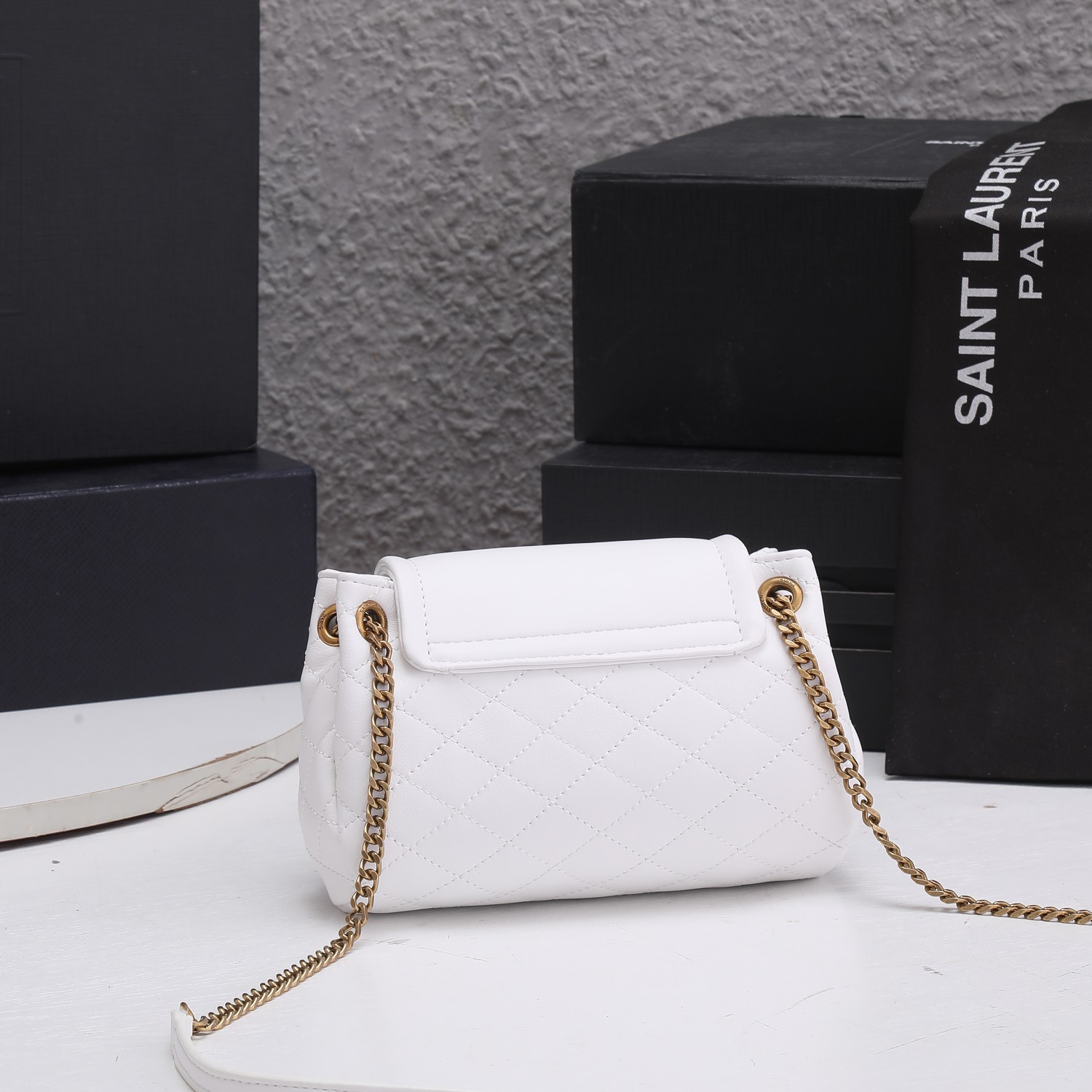 Replica Ysl Mini Nolita Bag In Lambskin- Black/White - Image 8