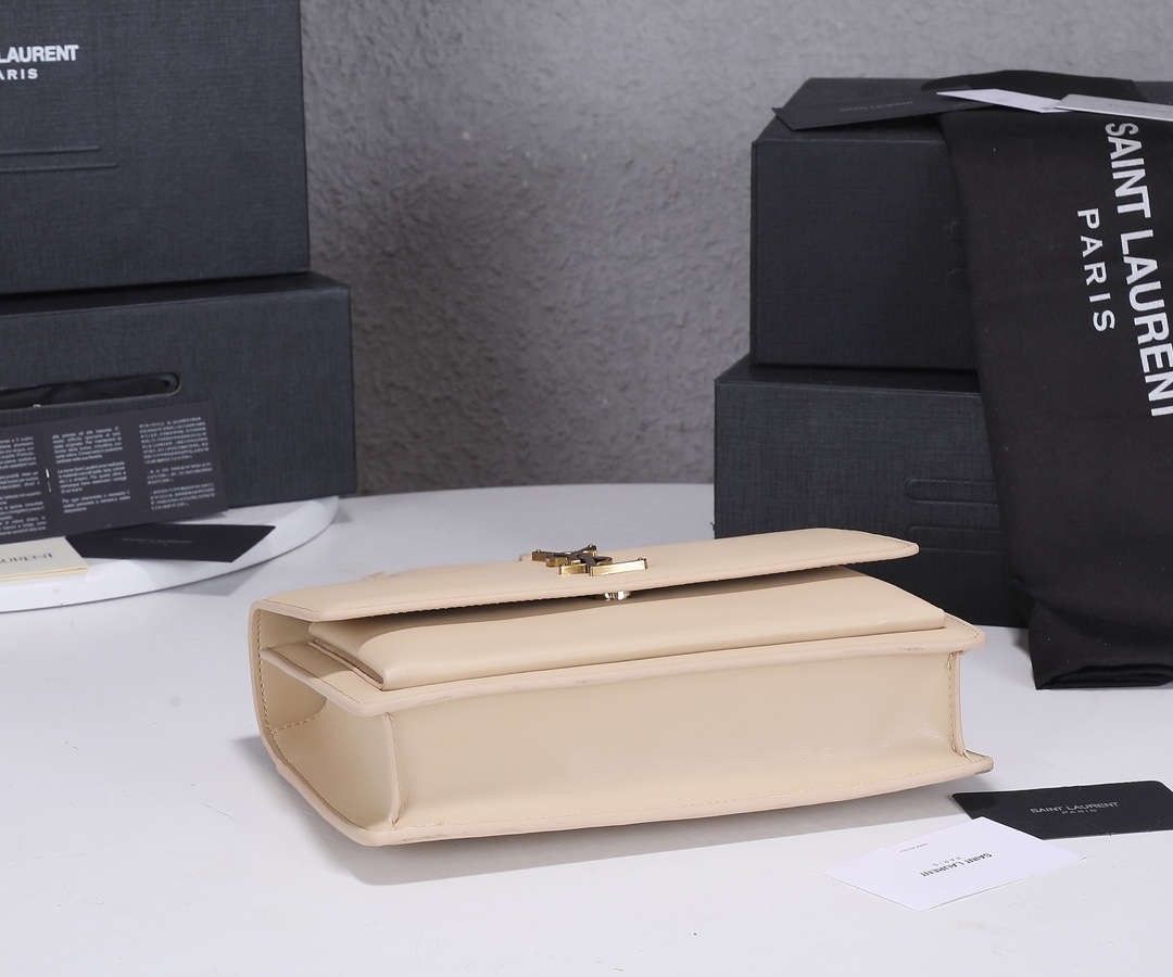 Replica Ysl Sunset Medium Top Handle Bag- Black/Beige - Image 11