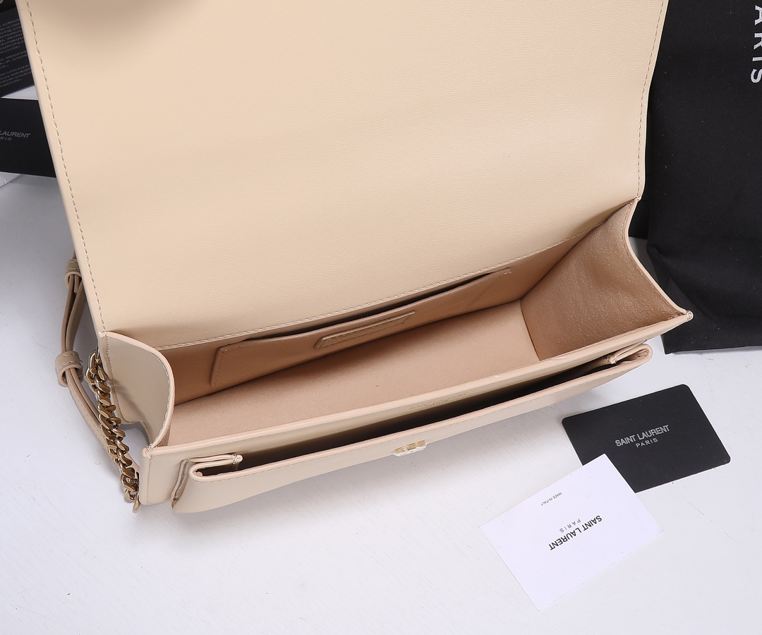 Replica Ysl Sunset Medium Top Handle Bag- Black/Beige - Image 12