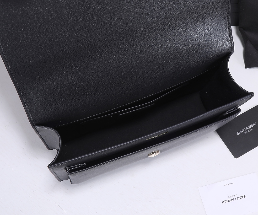 Replica Ysl Sunset Medium Top Handle Bag- Black/Beige - Image 6