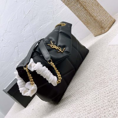 Alternative view of Replica Ysl Puffer Small Bag- Black/White