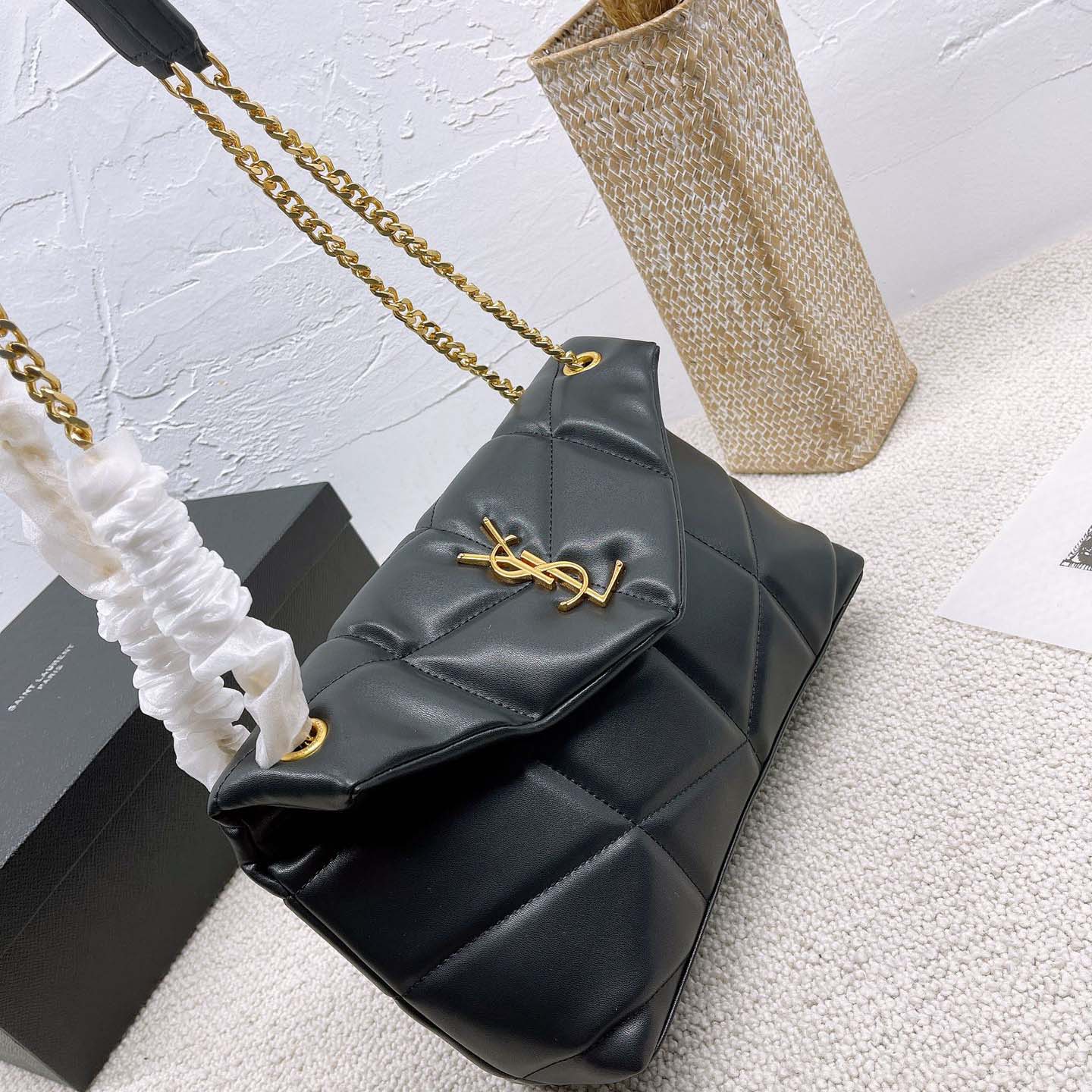 Replica Ysl Puffer Small Bag- Black/White - Image 3