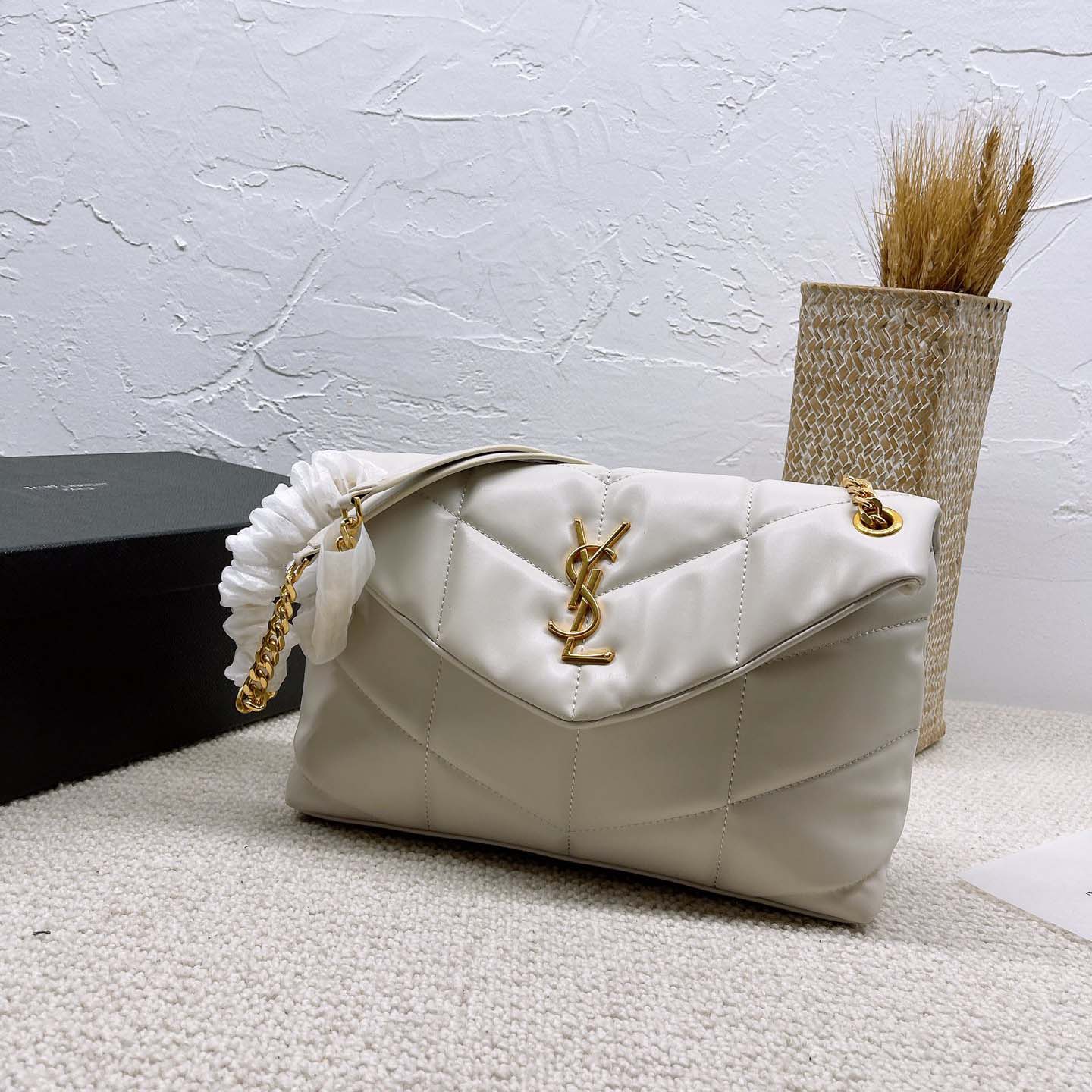 Replica Ysl Puffer Small Bag- Black/White - Image 4