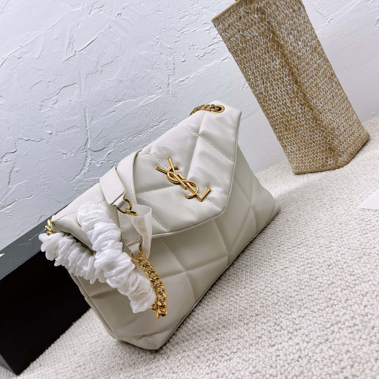 Replica Ysl Puffer Small Bag- Black/White - Image 5