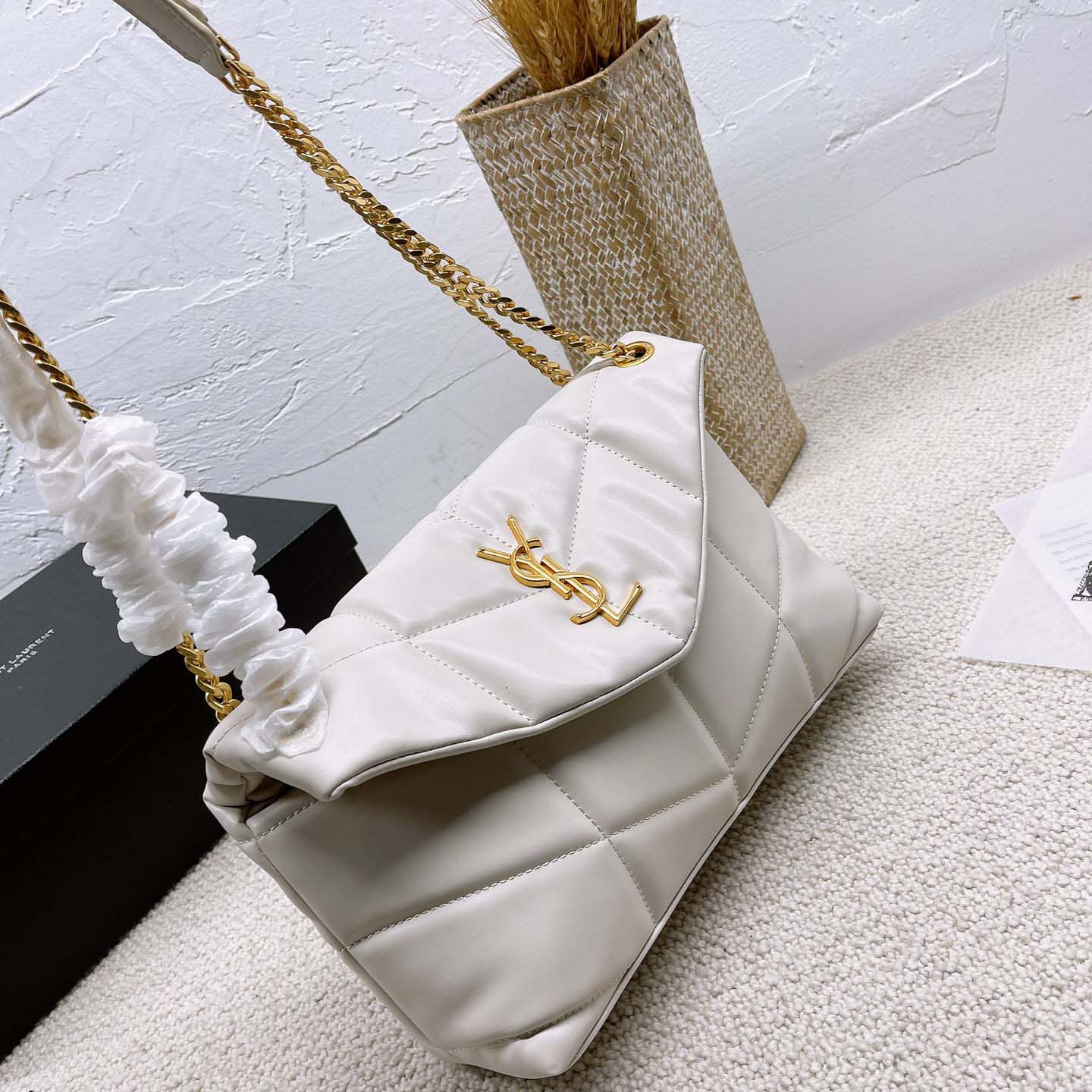 Replica Ysl Puffer Small Bag- Black/White - Image 6