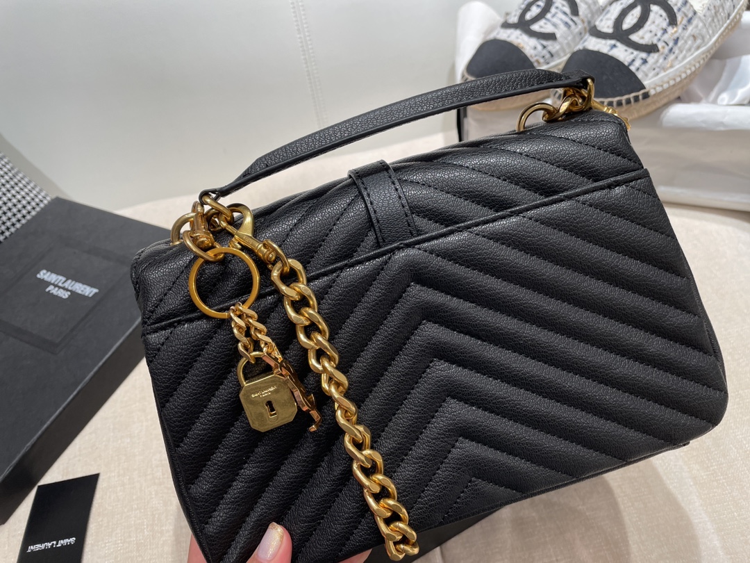 Replica Ysl Envelope Medium Bag In Mix Embossed Leather-Gold - Image 5
