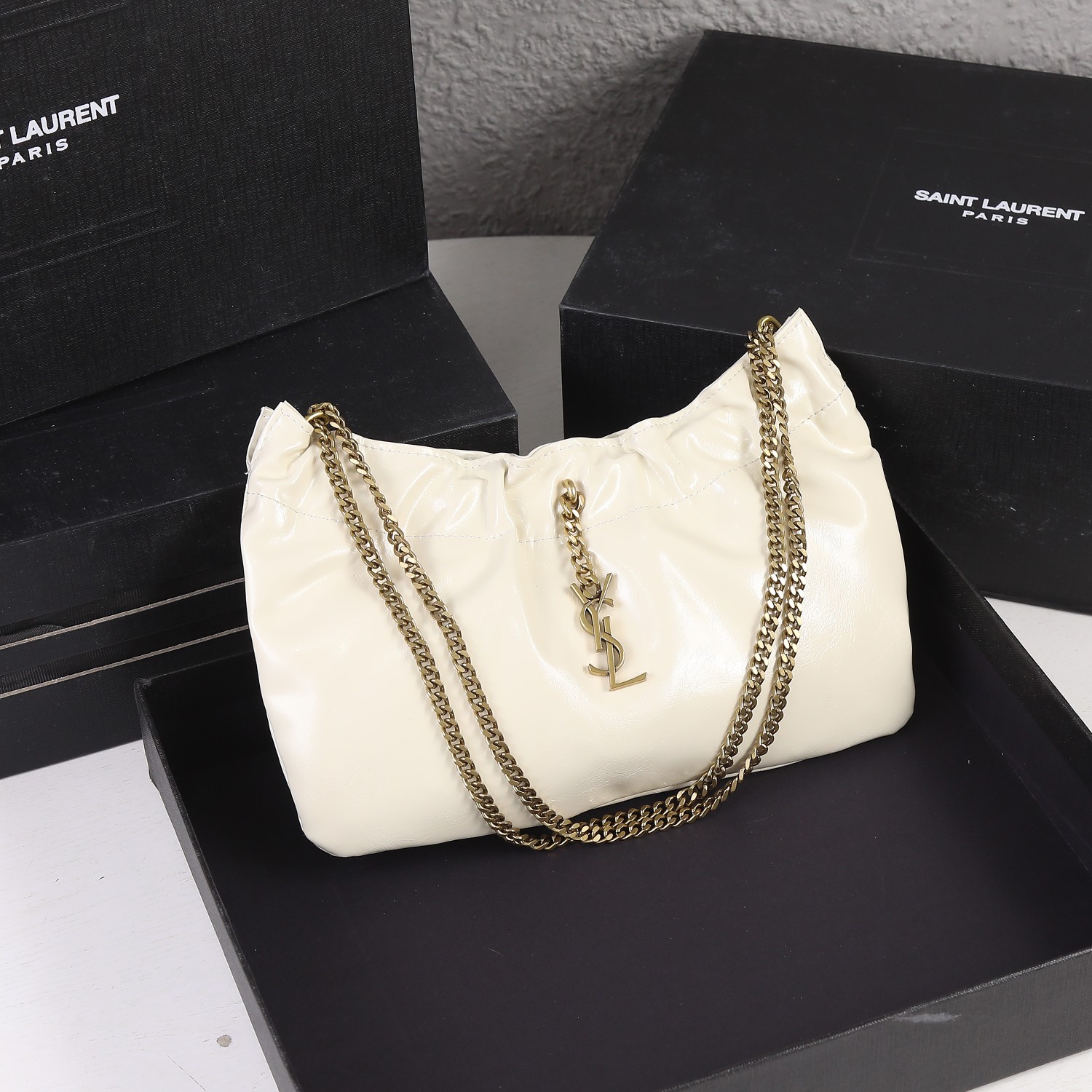 Replica Ysl Mini Leather Shoulder Hobo Bag - Image 3