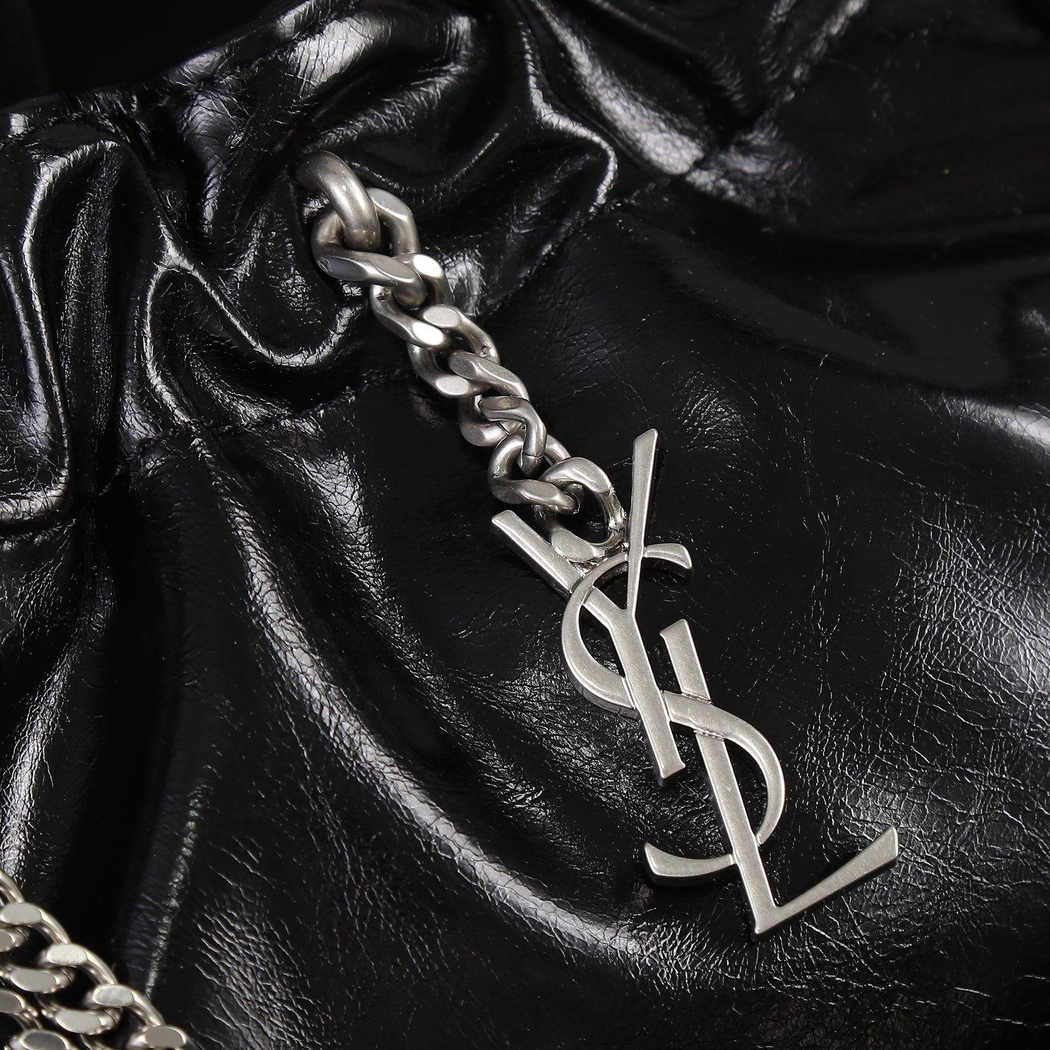 Replica Ysl Mini Leather Shoulder Hobo Bag - Image 8