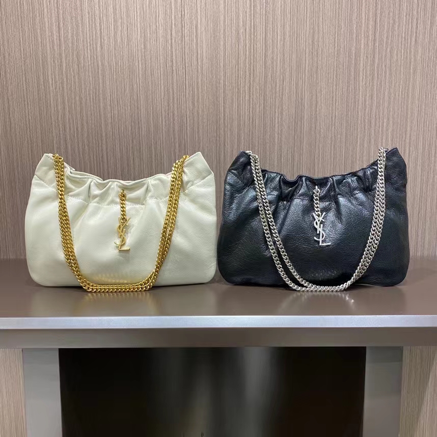 Replica Ysl Mini Leather Shoulder Hobo Bag