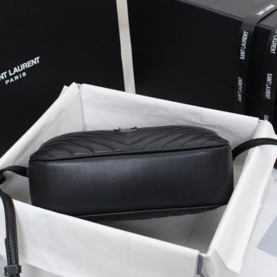 Alternative view of Replica Ysl Lou Camera Bag In Quilted Leather- Black/Silver