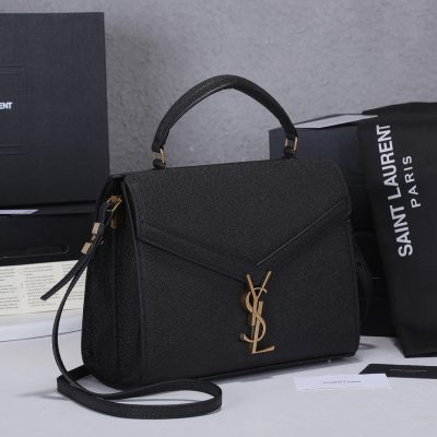 Alternative view of Replica Ysl Cassandra Medium Top Handle Bag- Black/Beige