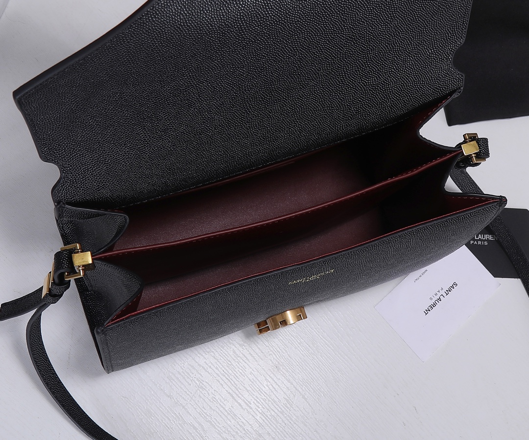 Replica Ysl Cassandra Medium Top Handle Bag- Black/Beige - Image 6