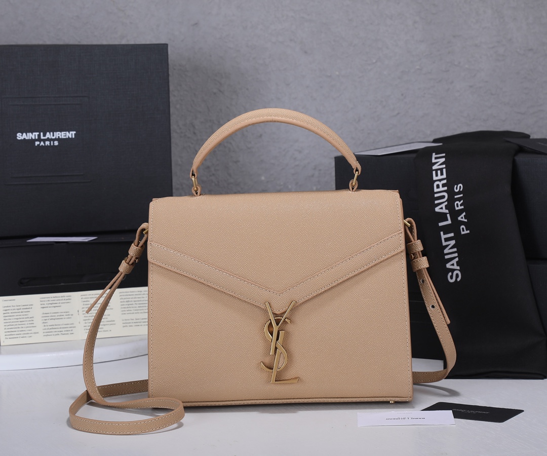 Replica Ysl Cassandra Medium Top Handle Bag- Black/Beige - Image 7