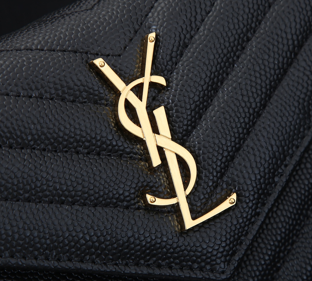 Replica Ysl Envelope Chain Wallet In Grain De Poudre Embossed Leather 1888 - Image 13