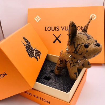 Alternative view of Replica Louis Vuitton Cute French Bulldog Bag Charm And Key Holder