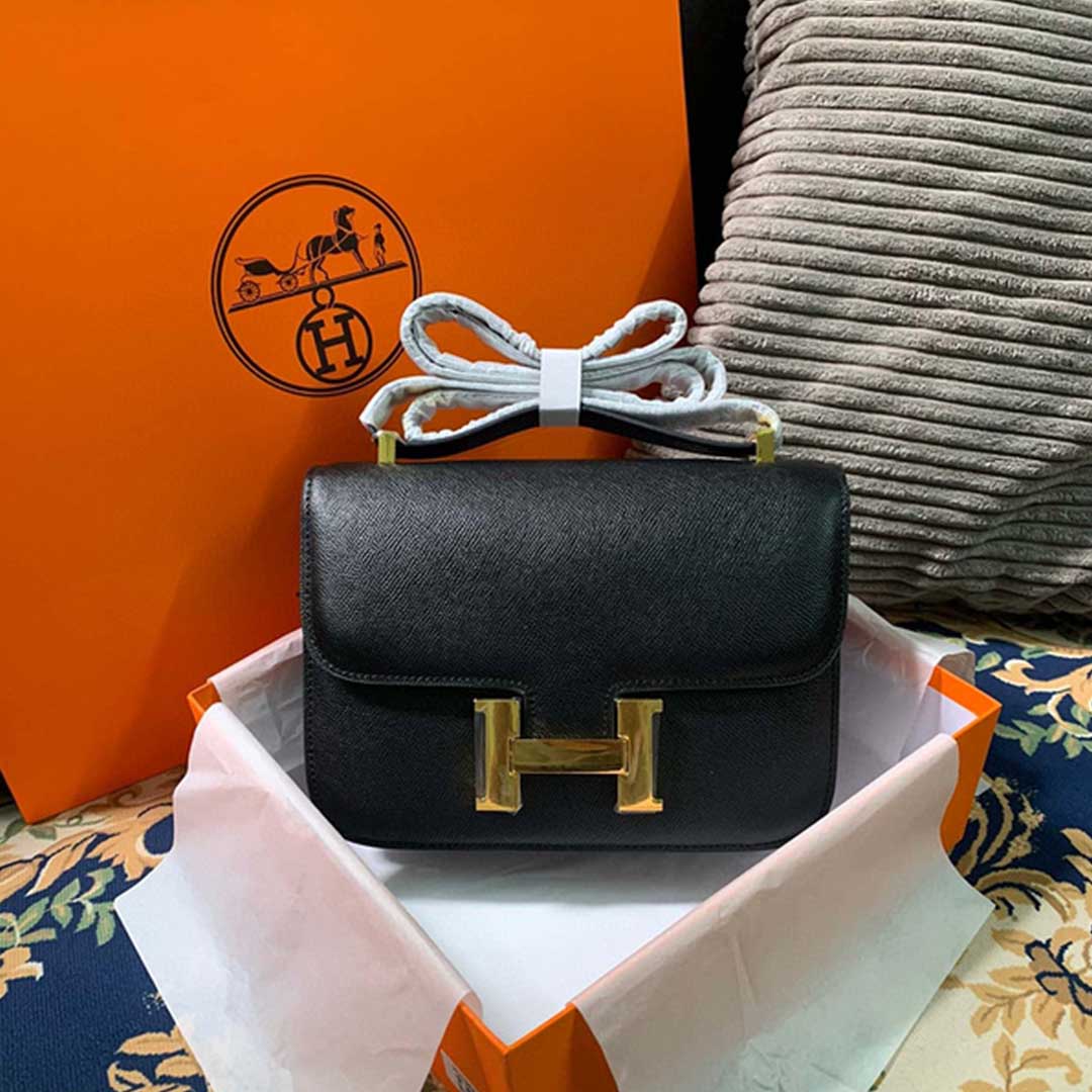 Replica Hermes Aaa-Constance Handbag 24Cm&19Cm Black/White/Pink - Image 2