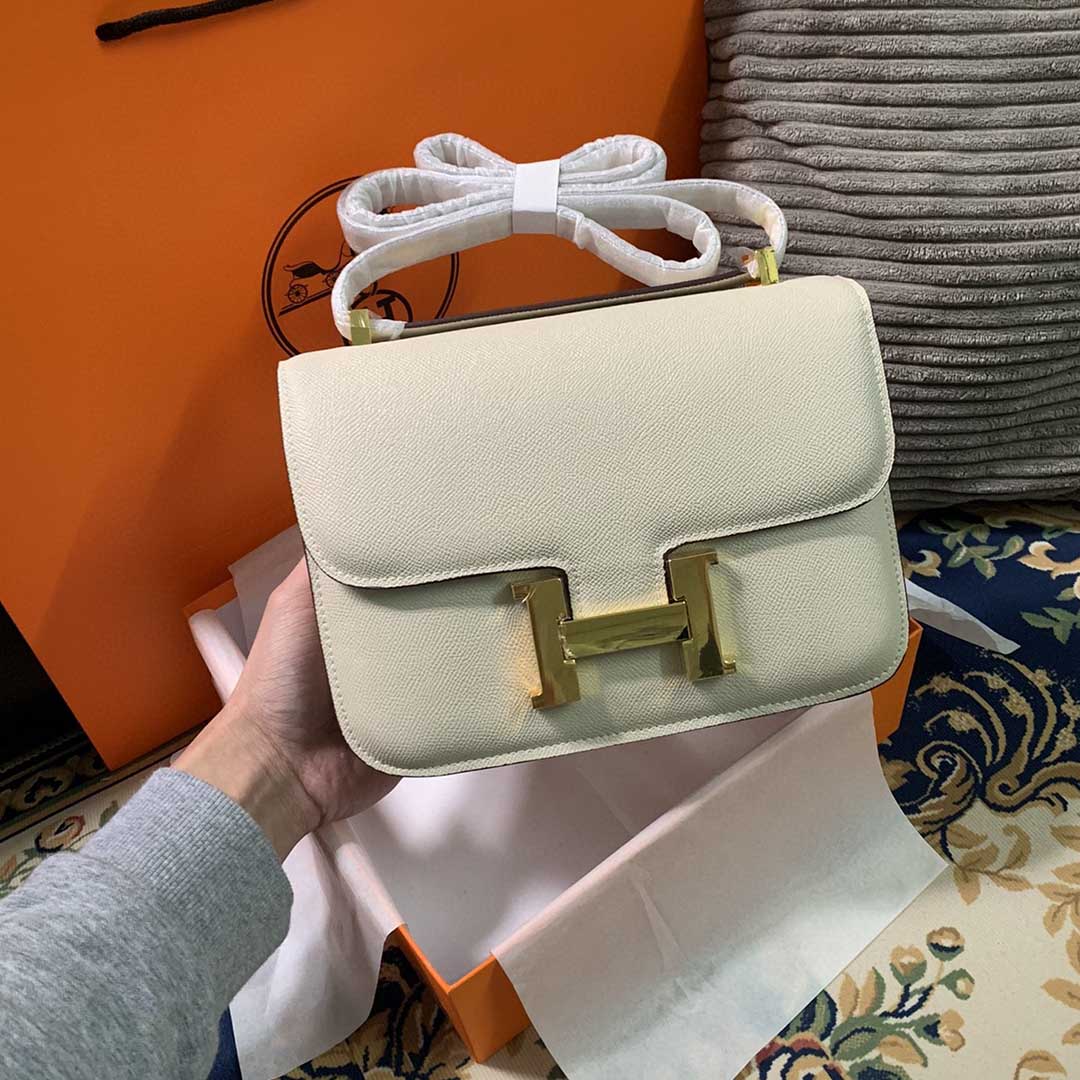 Replica Hermes Aaa-Constance Handbag 24Cm&19Cm Black/White/Pink - Image 14