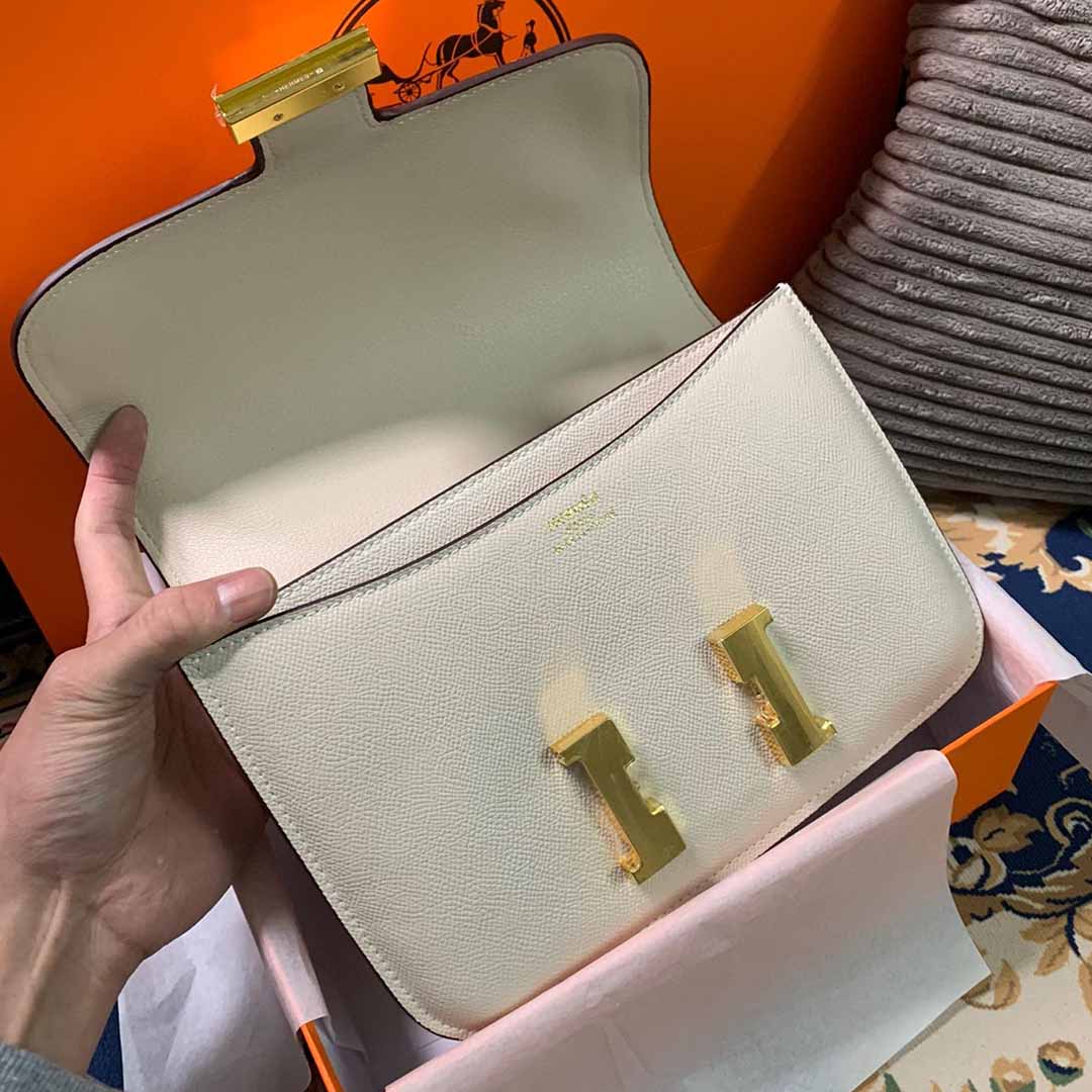 Replica Hermes Aaa-Constance Handbag 24Cm&19Cm Black/White/Pink - Image 16