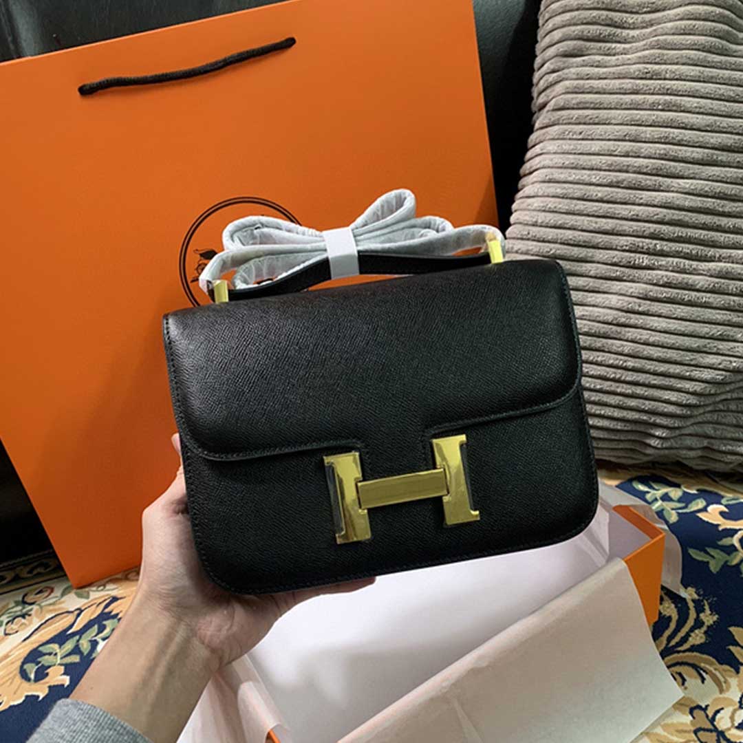 Replica Hermes Aaa-Constance Handbag 24Cm&19Cm Black/White/Pink - Image 3