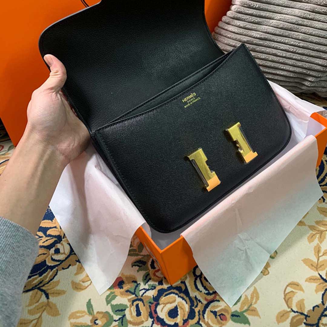Replica Hermes Aaa-Constance Handbag 24Cm&19Cm Black/White/Pink - Image 6