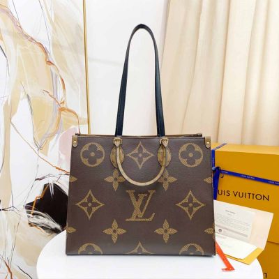 Alternative view of Replica Louis Vuitton Onthego Gm-M45320 41Cm Blk/Blue/Red