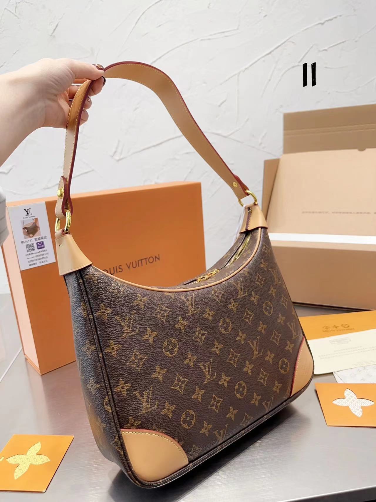 Best Replicas Bags - Louis Vuitton Monogram Boulogne 30 Shoulder Bag M51265 Top Quality Louis Vuitton LV Replica Bags On Sales