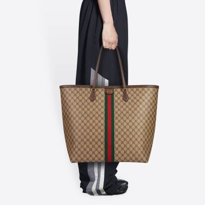 Alternative view of Replica Balenciaga X Gucci Hacker Large Tote Bag 680127 Beige