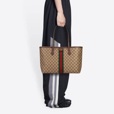 Alternative view of Replica Balenciaga X Gucci Hacker Medium Tote Bag 680125 Beige