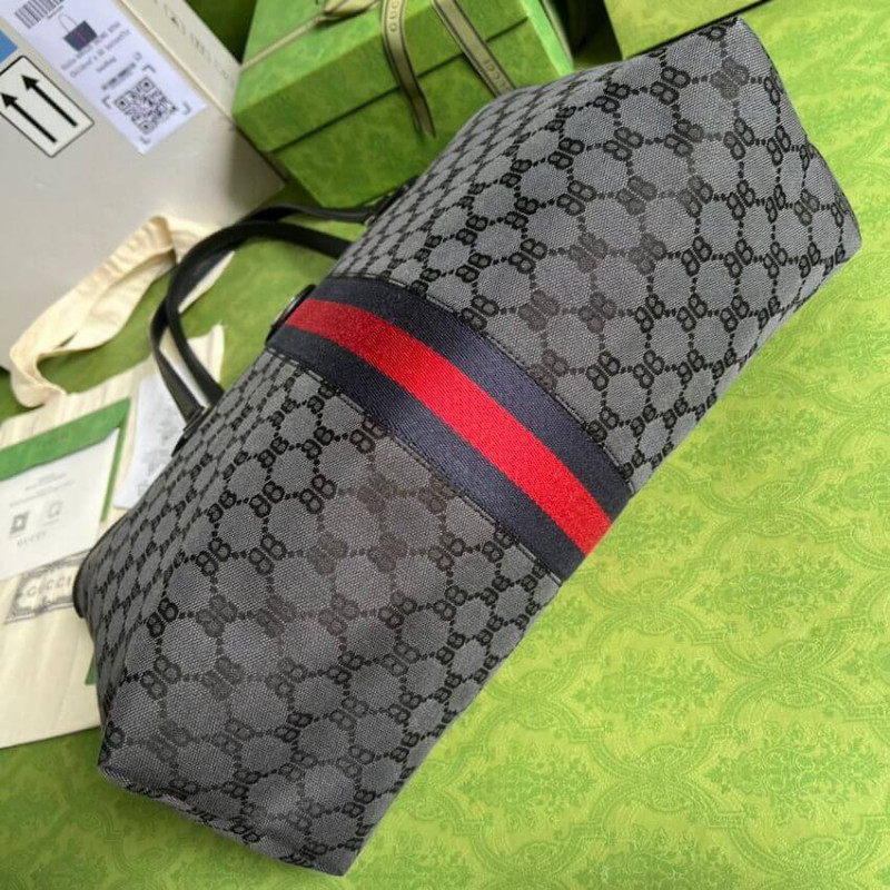Replica Balenciaga X Gucci Hacker Medium Tote Bag 680125 Black - Image 5