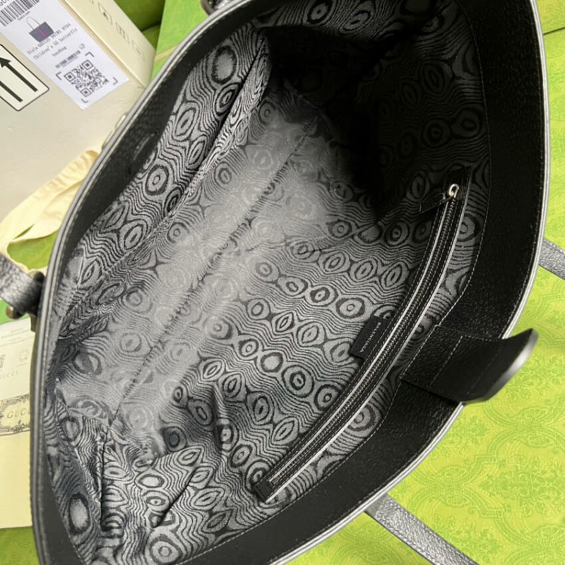 Replica Balenciaga X Gucci Hacker Medium Tote Bag 680125 Black - Image 9