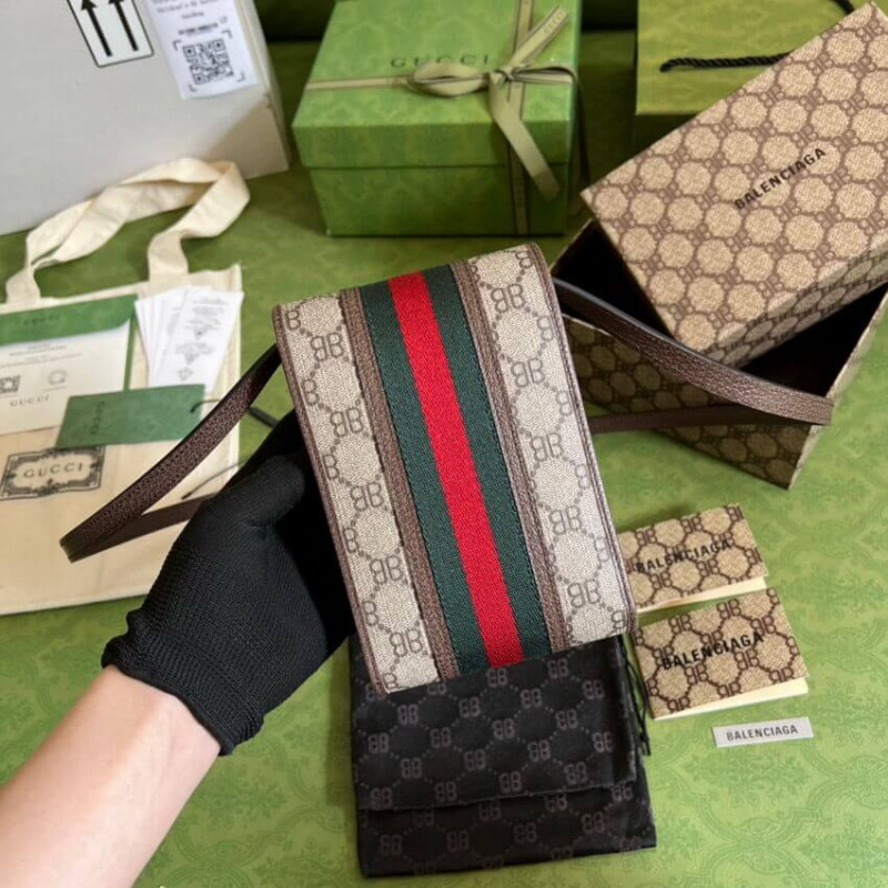 Replica Balenciaga X Gucci Hacker Phone Bag 680130 - Image 2