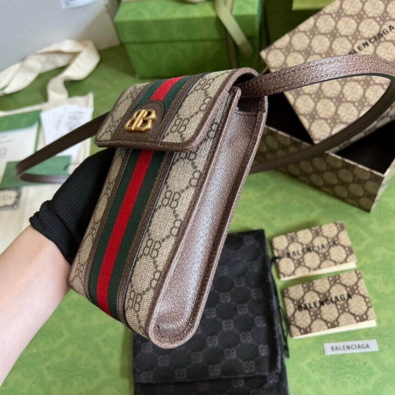 Replica Balenciaga X Gucci Hacker Phone Bag 680130 - Image 6