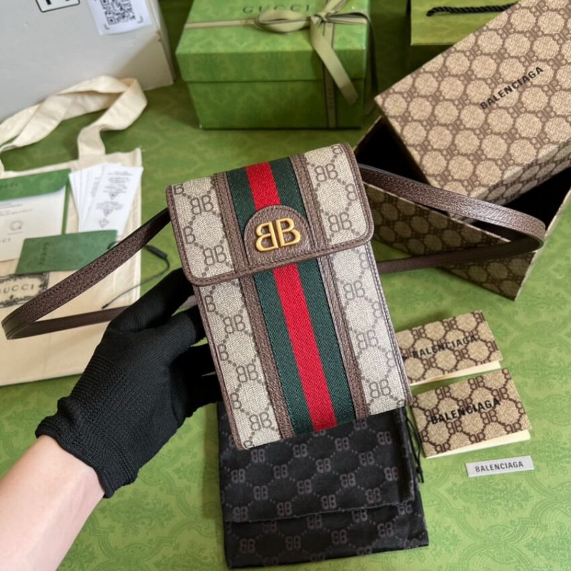 Replica Balenciaga X Gucci Hacker Phone Bag 680130