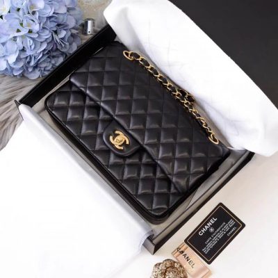 Alternative view of Replica Chanel 1112 Black Medium Size 2.55 Lambskin Leather Flap Bag