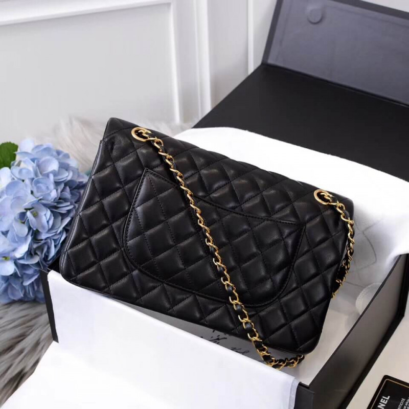 Replica Chanel 1112 Black Medium Size 2.55 Lambskin Leather Flap Bag - Image 5