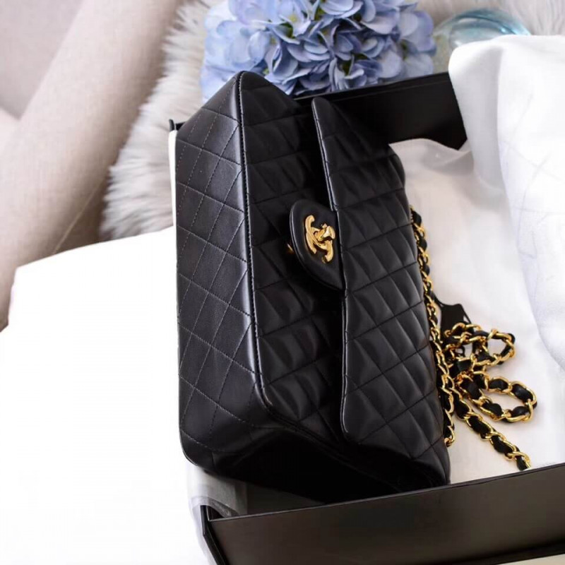 Replica Chanel 1112 Black Medium Size 2.55 Lambskin Leather Flap Bag - Image 7