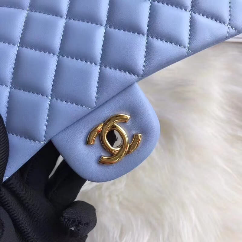 Replica Chanel 1112 Blue Medium Size 2.55 Lambskin Leather Flap Bag - Image 5