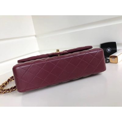 Alternative view of Replica Chanel 1112 Burgundy Medium Size 2.55 Lambskin Leather Flap Bag