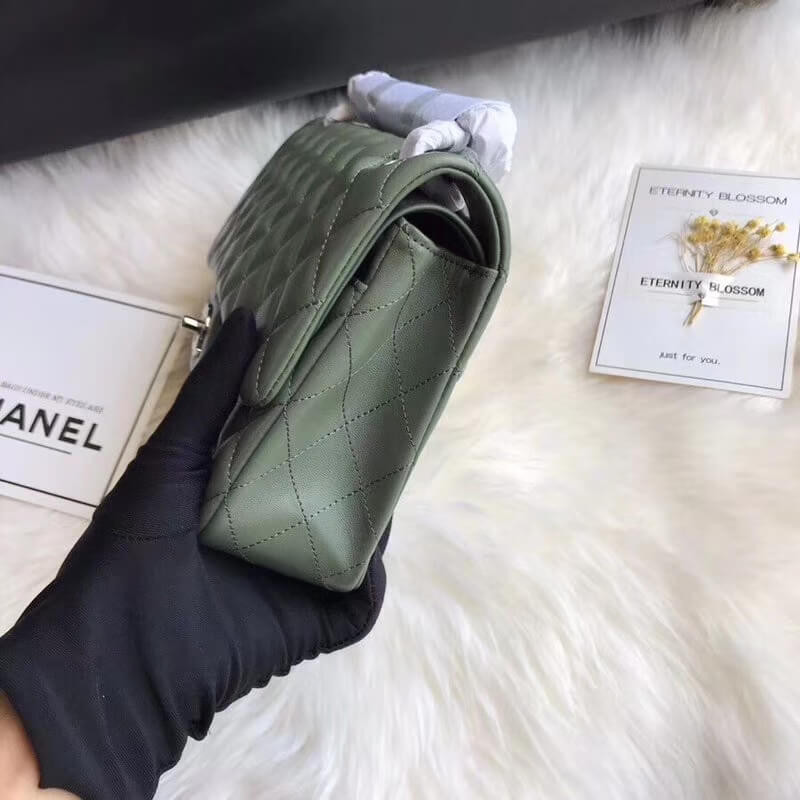 Replica Chanel 1112 Green Medium Size 2.55 Lambskin Leather Flap Bag - Image 7