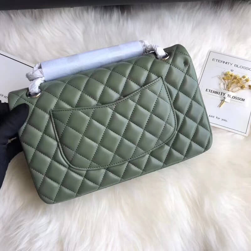 Replica Chanel 1112 Green Medium Size 2.55 Lambskin Leather Flap Bag - Image 8