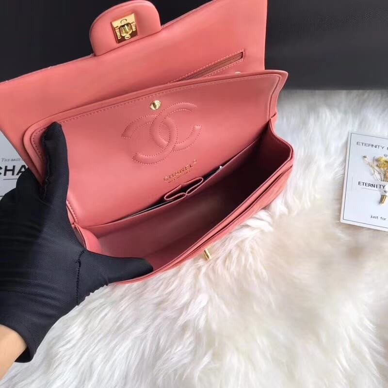 Replica Chanel 1112 Rose Quartz Medium Size 2.55 Lambskin Leather Flap Bag - Image 8