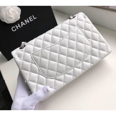 Alternative view of Replica Chanel 1112 White Medium Size 2.55 Lambskin Leather Flap Bag