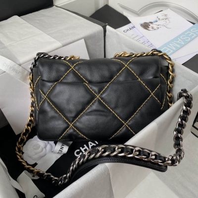 Alternative view of Replica Chanel 19 Flap Bag Black As1160 B03215