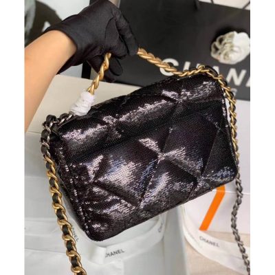 Alternative view of Replica Chanel 19 Flap Bag In Tweed&Amp;Sequins As1160